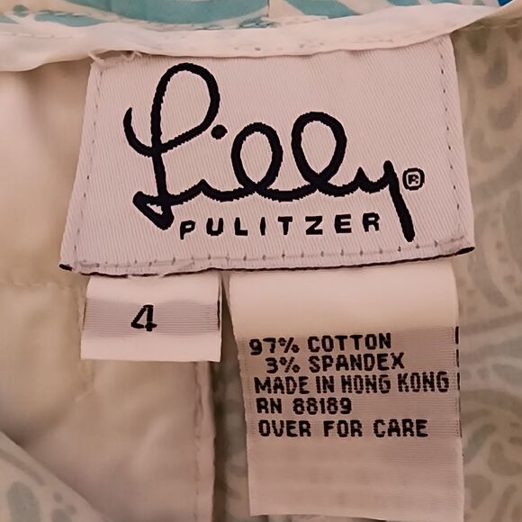 Vtg Lilly Pulitzer Pants Sz 4 Angelfish Print Coastal - Picture 5 of 5